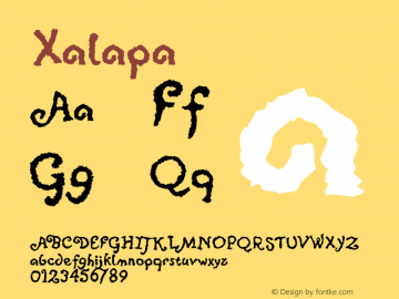 ☞Xalapa Version 001.000;com.myfonts.easy.insigne.xalapa.regular.wfkit2.version.34VG图片样张