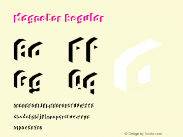 Magnetor Regular Version 1.0 Font Sample