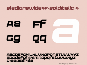 ☞Bladi One Wide 4F Bold Italic 1.1:2008-2009;com.myfonts.easy.4thfebruary.bladi-one-4f.wide-bold-italic.wfkit2.version.3cgg图片样张