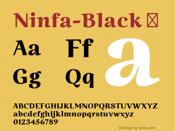 ☞Ninfa-Black 001.000;com.myfonts.easy.dootype.ninfa.black.wfkit2.version.3d5R图片样张