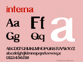 ☞interna 001.000;com.myfonts.easy.volcano.interna.interna.wfkit2.version.3xWC图片样张