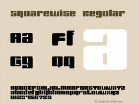 SquareWise Regular Version 1.1 Font Sample