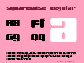 SquareWise Regular Version 1.1 Font Sample