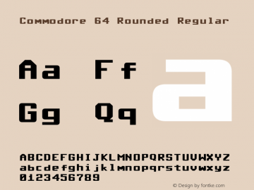 Commodore 64 Rounded Regular 1.1 Font Sample