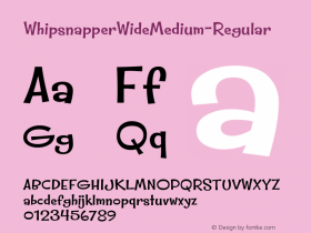 ☞Whipsnapper Wide Medium Version 1.000 2013;com.myfonts.pink-broccoli.whipsnapper.wide-medium.wfkit2.43KT图片样张