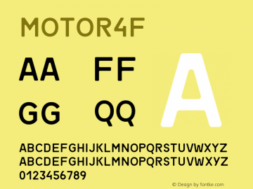 ☞Motor 4F 1.1;com.myfonts.easy.4thfebruary.motor-4f.regular.wfkit2.version.4kTA图片样张
