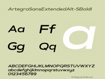 ☞Artegra Sans Extended Alt SemiBold Italic Version 1.001;com.myfonts.easy.artegra.artegra-sans.alt-extend-semibold-italic.wfkit2.version.4PF8图片样张