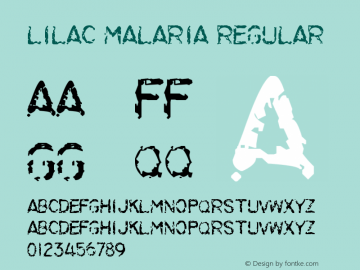 Lilac Malaria Regular Version 1.0 Font Sample