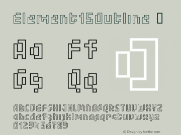 ☞Element15Outline Macromedia Fontographer 4.1.4 10/2/01;com.myfonts.t26.element15.outline.wfkit2.EMt图片样张