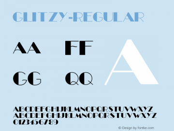 ☞GLitzy Regular Version 1.06 2011;com.myfonts.ingrimayne.glitzy.glitzy.wfkit2.3AC9图片样张