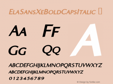 ☞ElaSansXeBoldCapsItalic Macromedia Fontographer 4.1.5 17.04.2005;com.myfonts.easy.wiescherdesign.ela-sans.extra-bold-caps-italic.wfkit2.version.2nS3图片样张