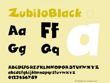 ☞Zubilo Black Version 1.001;com.myfonts.paratype.zubilo-black.black.wfkit2.3zph图片样张