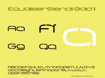 ☞EqualiserStencil-Bold Version 001.000;com.myfonts.phatphonts.equaliser.stencil-bold.wfkit2.2GME图片样张