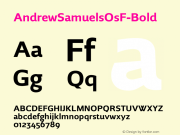 ☞Andrew Samuels OsF Bold Version 2.003;com.myfonts.samuelstype.andrew-samuels.osf-bold.wfkit2.32RV图片样张