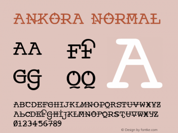 Ankora Normal Version 001.000 Font Sample