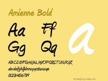 Amienne Bold 001.001 Font Sample