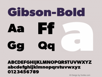 ☞Gibson-Bold Version 1.000; ttfautohint (v0.95) -d;com.myfonts.easy.canadatype.gibson.bold.wfkit2.version.3zpb图片样张