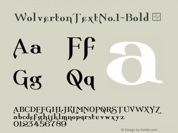 ☞Wolverton Text No.1 Bold Version 1.000 2012 initial release;com.myfonts.easy.gatf.wolverton.text-no-1-bold.wfkit2.version.3Sbu图片样张