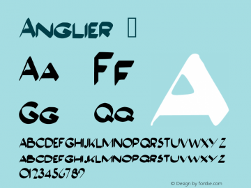 ☞Anglier Version 001.000 ;com.myfonts.throndsen.anglier.regular.wfkit2.3Smx图片样张