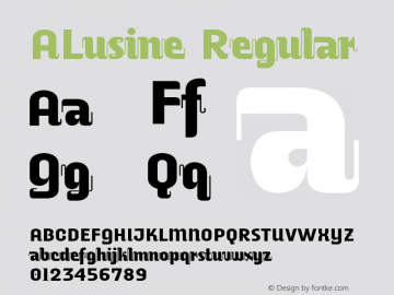 ALusine Regular 001 Font Sample