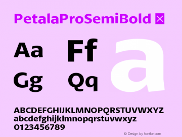 ☞PetalaProSemiBold Version 1.001; ttfautohint (v1.3);com.myfonts.easy.typefolio.petala-pro.semi-bold.wfkit2.version.43yX图片样张