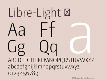 ☞Libre-Light Version 1.003;com.myfonts.jha.libre.light.wfkit2.43zn图片样张