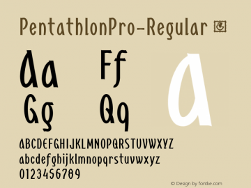 ☞Pentathlon Pro Regular Version 1.000;com.myfonts.easy.dbsv-moulding-ideas.pentathlon-pro.regular.wfkit2.version.4DYx图片样张