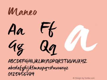 ☞Maneo Version 1.000; ttfautohint (v0.95) -d;com.myfonts.easy.joebob.maneo.regular.wfkit2.version.4HTH图片样张