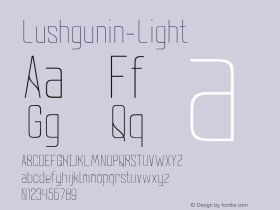 ☞Lushgunin Light Light;com.myfonts.easy.akaki-razmadze.lushgunin.light.wfkit2.version.3Ffw图片样张