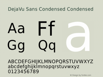 DejaVu Sans Condensed Condensed Version 2.4图片样张
