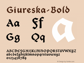 ☞Giureska-Bold Version 1.000;PS 1.00;hotconv 1.0.57;makeotf.lib2.0.21895;com.myfonts.easy.urw.giureska.bold.wfkit2.version.41HQ图片样张