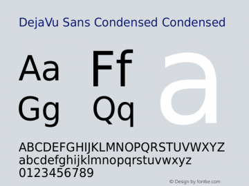 DejaVu Sans Condensed Condensed Version 2.8图片样张