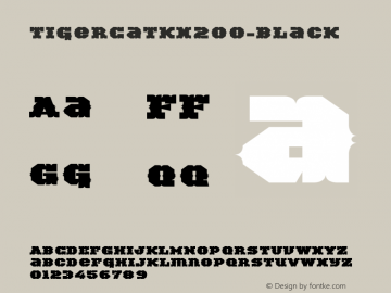 ☞TigerCat KX 200 Black Version 001.000;com.myfonts.easy.activesphere.tigercat.kx-200.wfkit2.version.4h8T图片样张