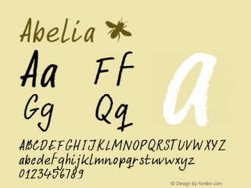 ☞Abelia Version 1.000;com.myfonts.easy.hanoded.abelia.regular.wfkit2.version.4mig图片样张