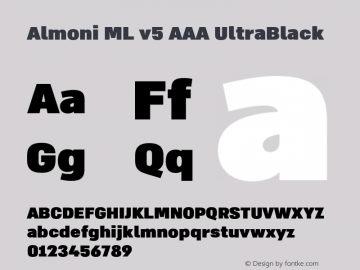 Almoni ML v5 AAA UltraBlack Version 5.010;hotconv 1.0.109;makeotfexe 2.5.65596图片样张