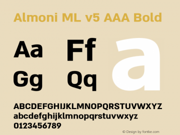 Almoni ML v5 AAA Bold Version 5.010;hotconv 1.0.109;makeotfexe 2.5.65596图片样张