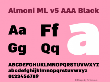 Almoni ML v5 AAA Black Version 5.000;hotconv 1.0.109;makeotfexe 2.5.65596图片样张