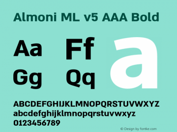 Almoni ML v5 AAA Bold Version 5.000;hotconv 1.0.109;makeotfexe 2.5.65596图片样张