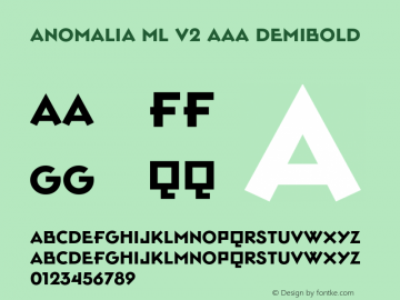 Anomalia ML v2 AAA DemiBold Version 2.030;hotconv 1.0.109;makeotfexe 2.5.65596图片样张
