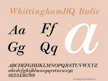 WhittinghamBQ-Italic 001.001图片样张