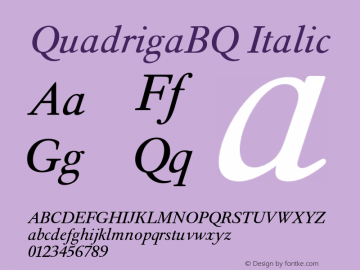 QuadrigaBQ-Italic 001.001图片样张