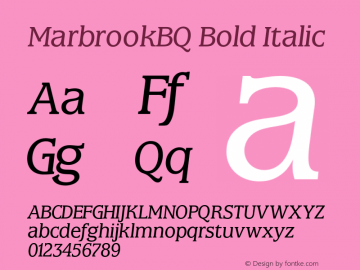 MarbrookBQ-BookItalic 001.001图片样张