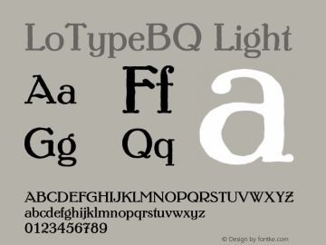 LoTypeBQ-Light 001.000图片样张