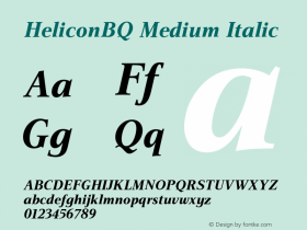 HeliconBQ-MediumItalic 001.001图片样张