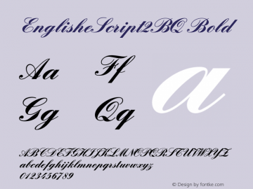 EnglisheScript2BQ-Bold 001.000图片样张