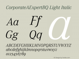 CorporateAExpertBQ-LightItalic 001.000图片样张