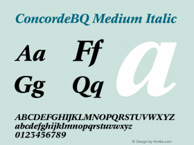 ConcordeBQ-MediumItalic 001.000图片样张