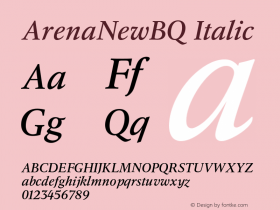 ArenaNewBQ-BookItalic 001.001图片样张