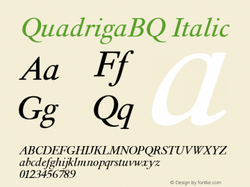 QuadrigaBQ Italic 001.001图片样张