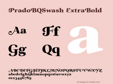 PradoBQSwash ExtraBold 001.001图片样张